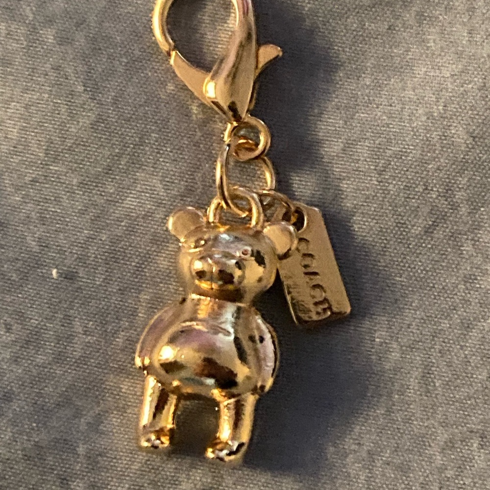Coach Gold Bear Charm with Tag - Picture 1 of 5